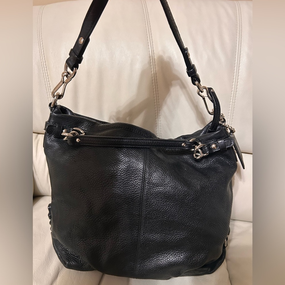 Coach Black Leather Shoulder Bag